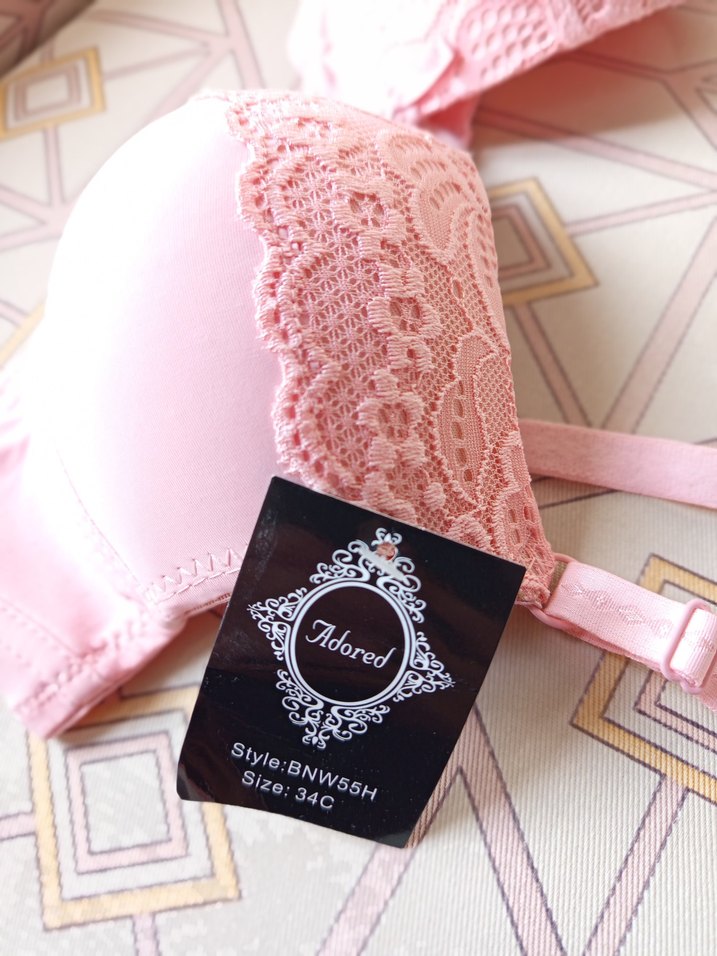 Pembe Dantel Detaylı Sütyen Takımı - Görsel 5