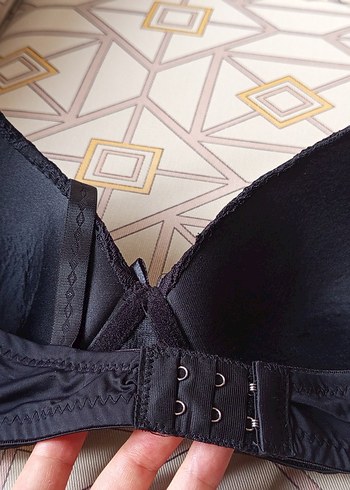 Siyah Vintage Gotik Dantel Detaylı Sütyen - Görsel 4