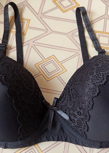 Siyah Vintage Gotik Dantel Detaylı Sütyen - Görsel 2