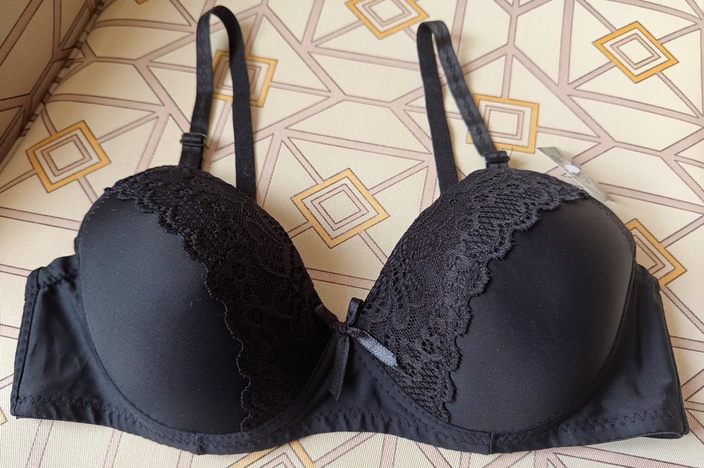 Siyah Vintage Gotik Dantel Detaylı Sütyen - Görsel 2