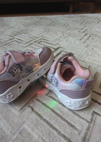 Diğer Kız Çocuk Mor Baskılı Spor Ayakkabı Velcro