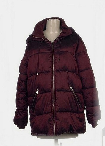 44 Beden Koton bordo şişme mont