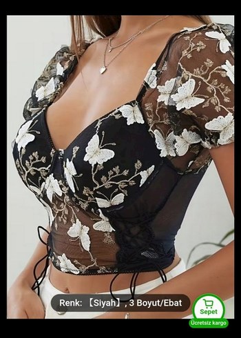 Shein kelebekli büstiyer - Görsel 2