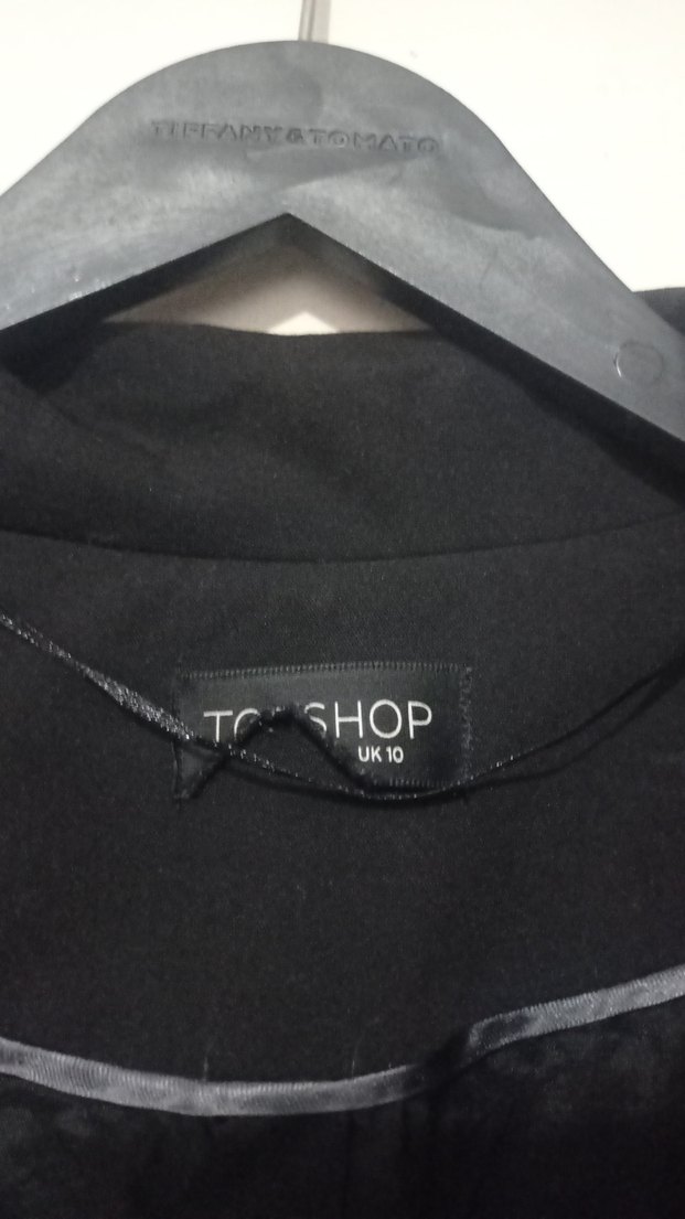 Siyah Kadın Keten Blazer Ceket - Görsel 3