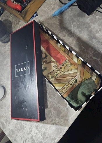 Vakko Erkek Haki Bohem Desenli şal