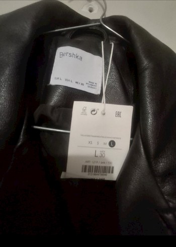 l Beden Bershka Kahverengi Biker Deri Kadın Ceket