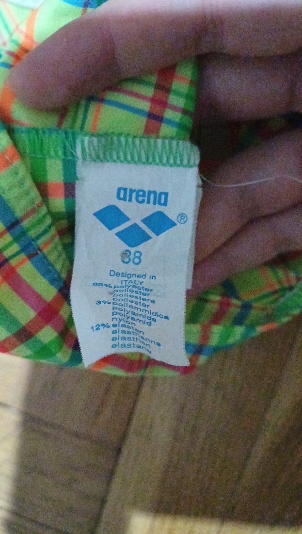 Renkli Kareli Kadın Mayo Arena marka - Görsel 5