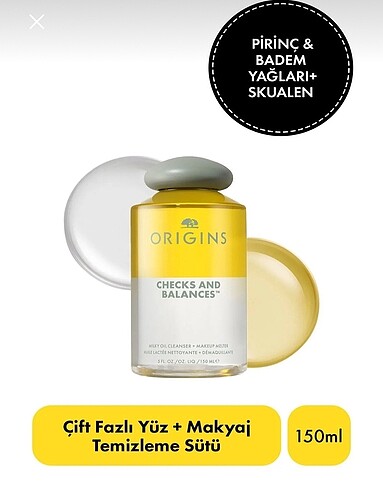 Origins Çift Fazlı Yüz Temizleme Yağı