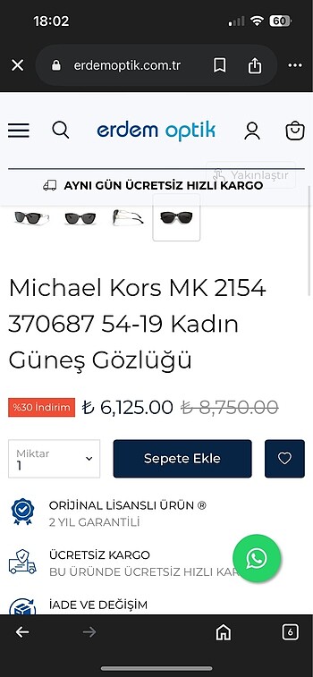 Michael Kors Michael Kors Güneş Gözlüğü