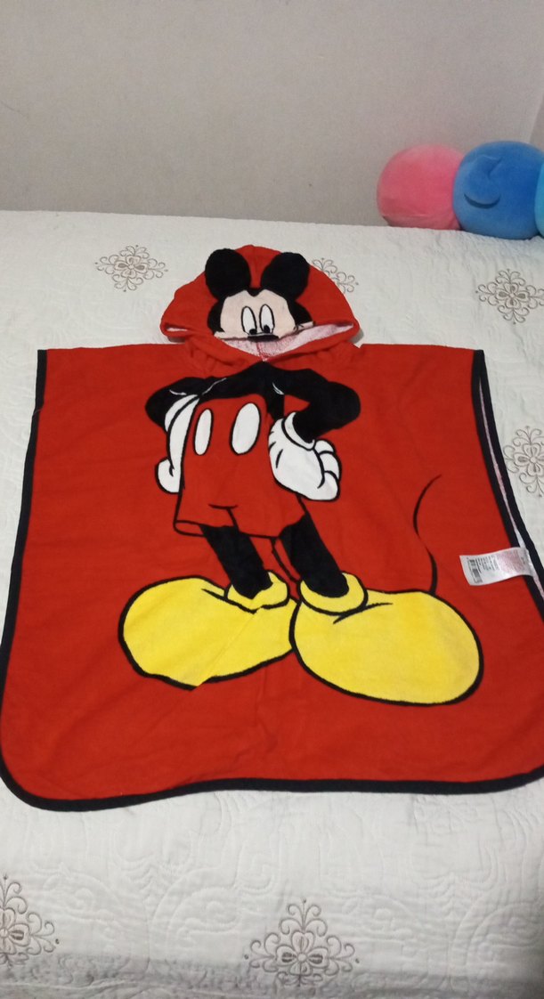 Kırmızı Baskılı Erkek Çocuk Bornozu - Görsel 2