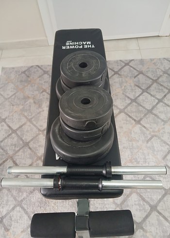 delta marka mekik spor sephası ve 20 kg dambıl