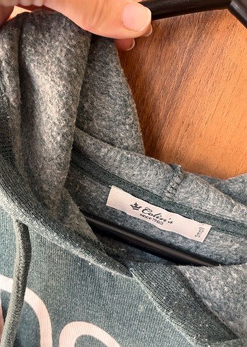 Kapüşonlu Fermuarlı Gri Sweatshirt - Görsel 6