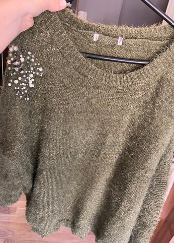 İnci Detaylı Triko Kadın Kazak - Görsel 4