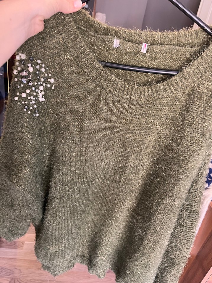 İnci Detaylı Triko Kadın Kazak - Görsel 4