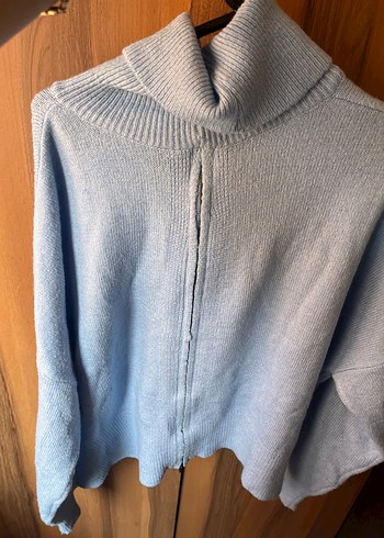 Gri Boğazlı Rahat Kesim Kadın Kazak - Görsel 5