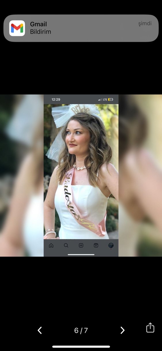 Beyaz Gelin Tacı ve Pembe Kuşak Seti Bekarlığa Veda - Görsel 5