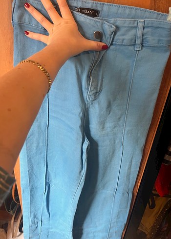 Likralı İspanyol Paça Pantolon - Görsel 2