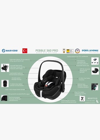 Maxi Cosi Tam Yatabilen Bebek Puseti - Görsel 6