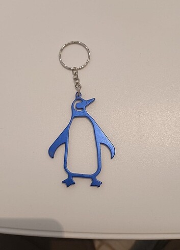 Metal penguen şeklinde açacak anahtarlık
