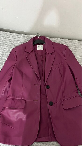 bershka deri blazer ceket