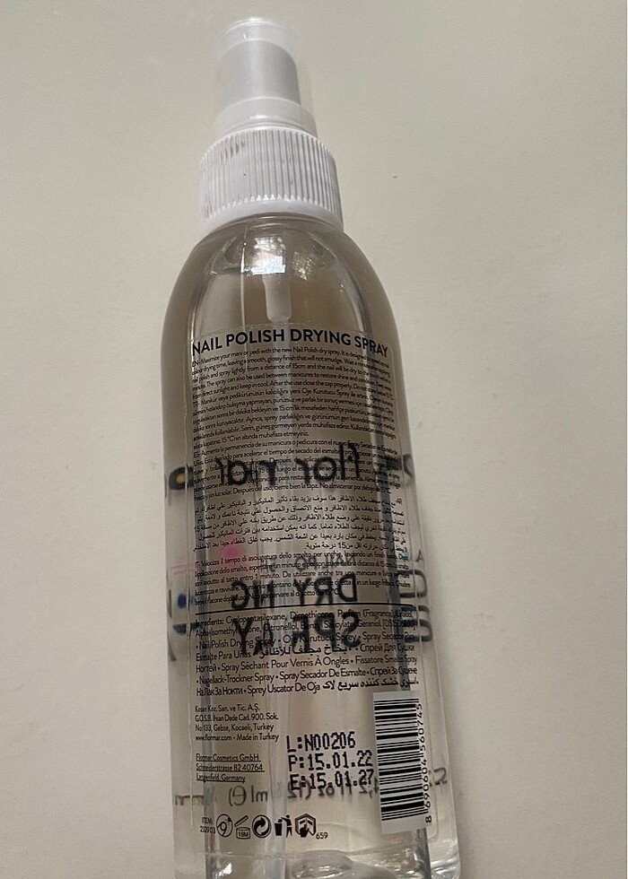 Flormar oje kurutucu sprey - Görsel 2