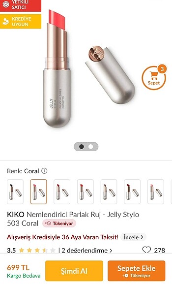 Beden Kiko Nemlendirici Parlak Ruj - Jelly Stylo
