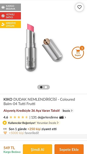 Kiko Kiko DUDAK NEMLENDiRiCiSi - Coloured Balm-04 Tutti Frutti