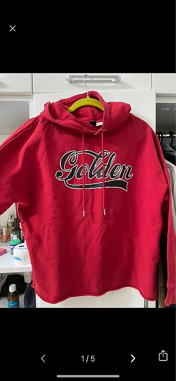 kırmızı h&m sweat