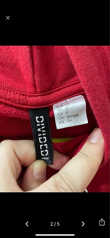 H&M kırmızı h&m sweat