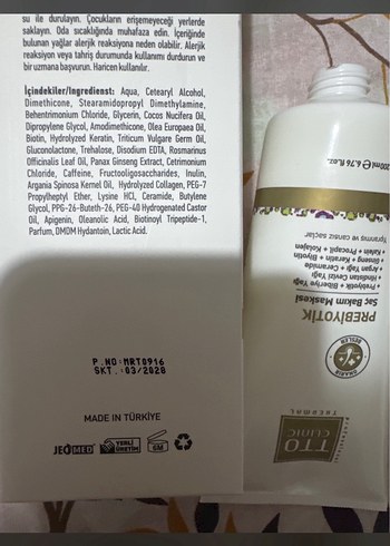 TTO Clinic Prebiyotik Saç Bakım Maskesi - Görsel 2