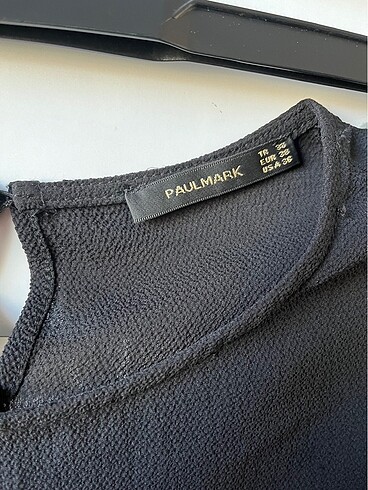 Paulmark Siyah fırfırlı elbise