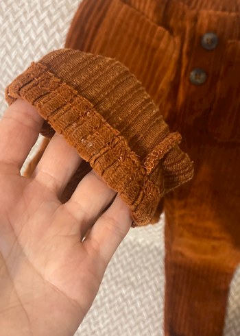 5 Yaş Beden Kahverengi kız Çocuk Süet Pantolon
