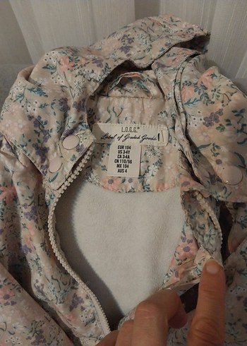 H&M Kız Çocuk Kapüşonlu Fermuarlı Yağmurluk