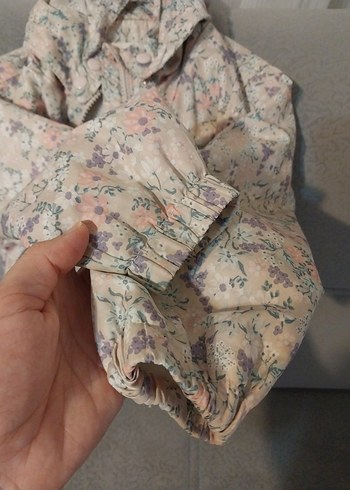 4 Yaş Beden Kız Çocuk Kapüşonlu Fermuarlı Yağmurluk