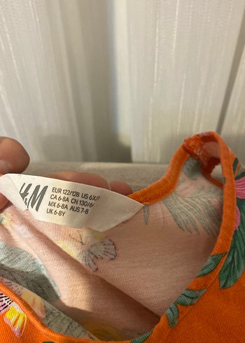 H&M Çiçek Desenli Kolsuz Bohem Kız Elbise