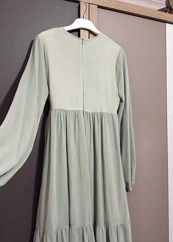 Uzun V Yaka Elbise - Görsel 9