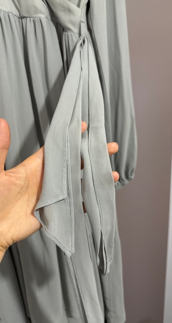 Uzun V Yaka Elbise - Görsel 4