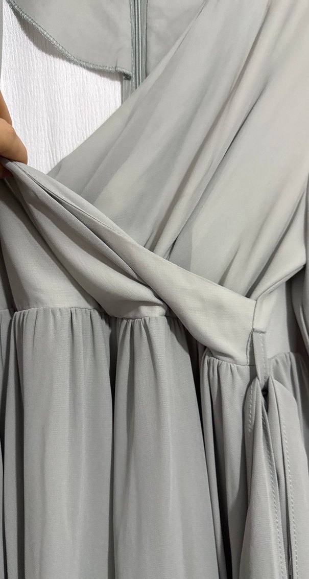 Uzun V Yaka Elbise - Görsel 5