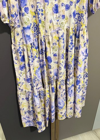 Uzun Kol Bohem Çiçekli Elbise - Görsel 3