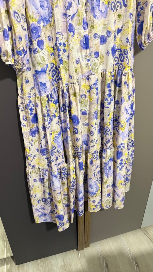 Uzun Kol Bohem Çiçekli Elbise - Görsel 3