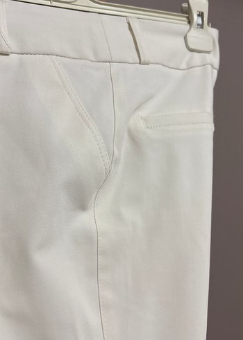 Beyaz Kadın Kumaş Pantolon - Görsel 3