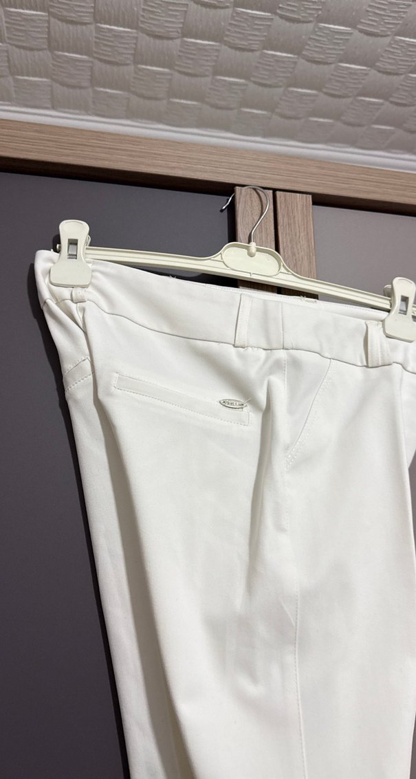Beyaz Kadın Kumaş Pantolon - Görsel 5