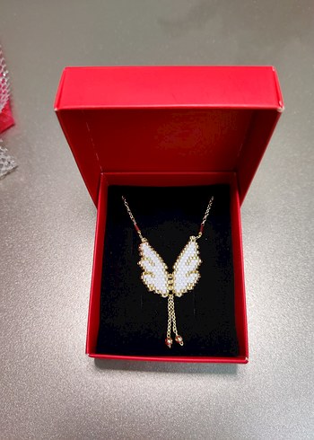 El yapımı Miyuki melek kanadı kolye - Görsel 2