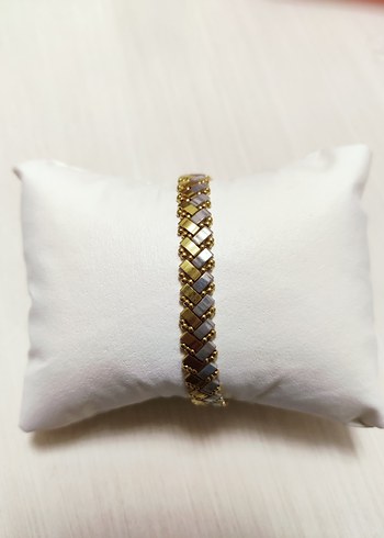 Gold gümüş altın kaplama tila bileklik - Görsel 2