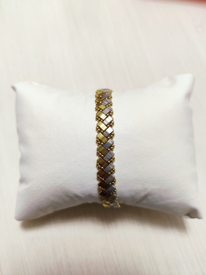 Gold gümüş altın kaplama tila bileklik - Görsel 2