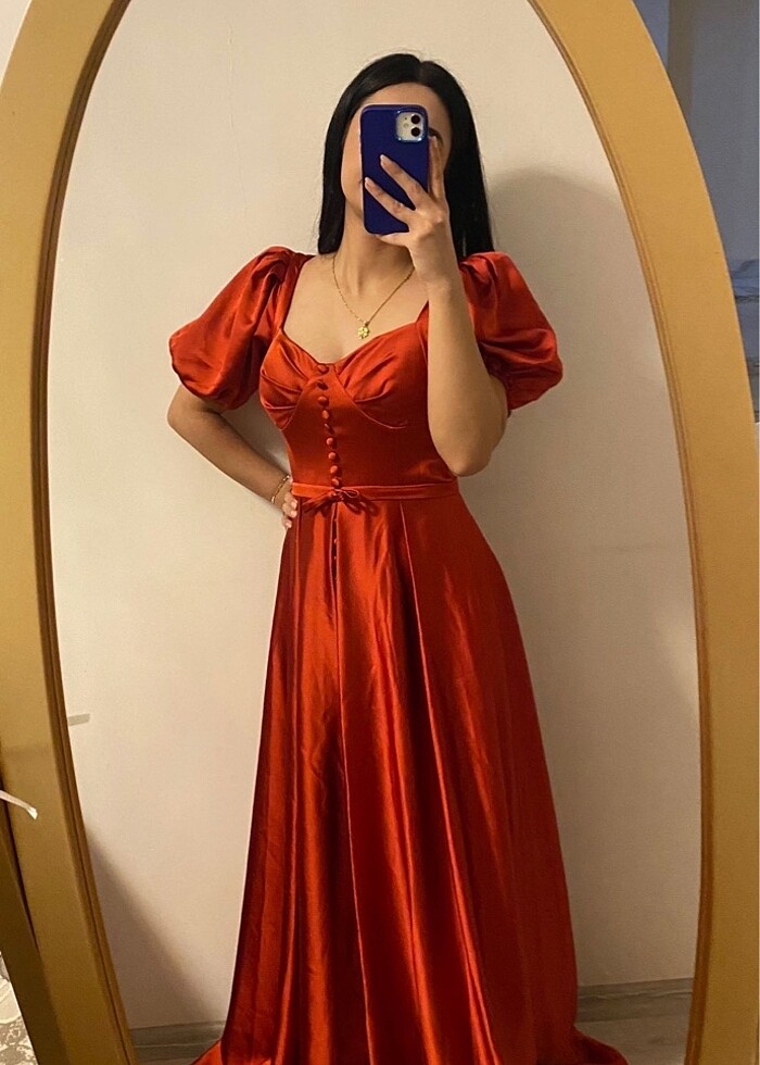 Şifon abiye elbise - Görsel 2