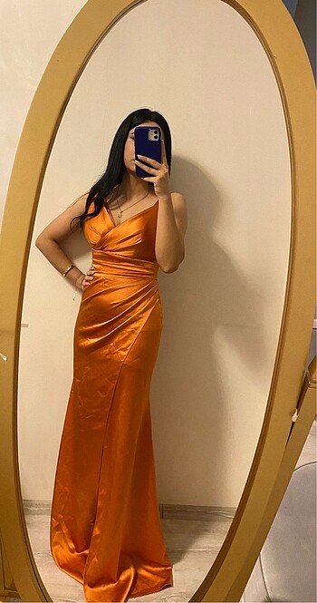 Saten abiye elbise - Görsel 2