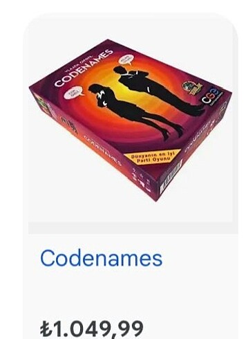  CODENAMES KUTU KART OYUNU PNP