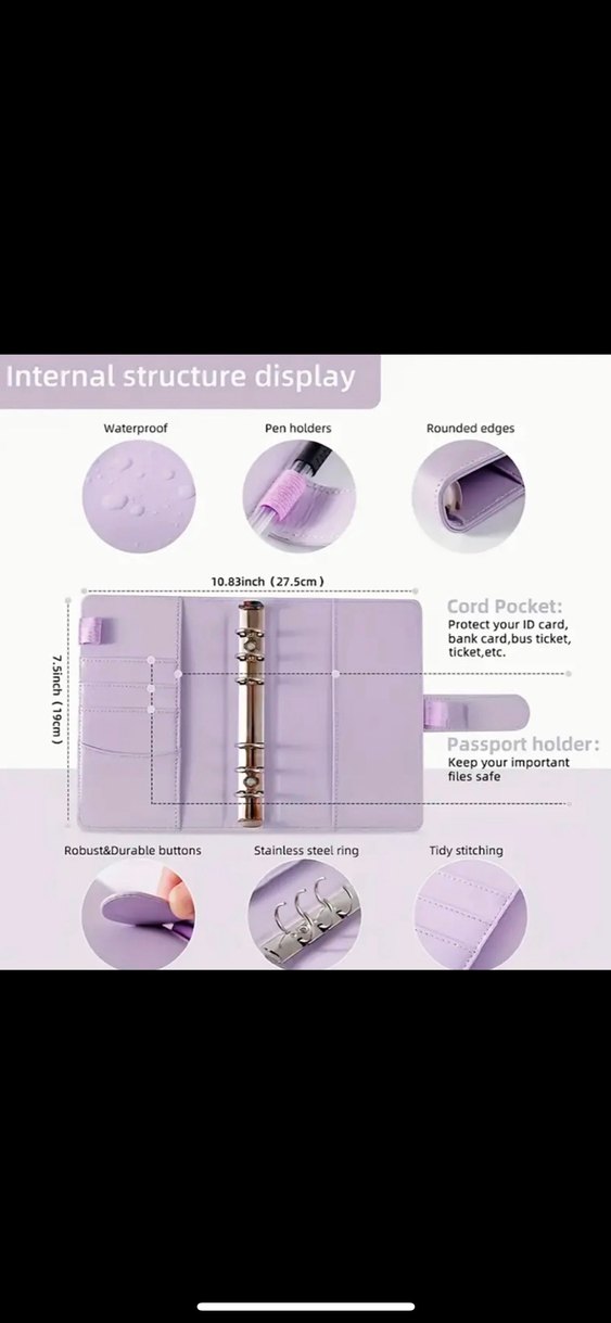 Lila bütçe düzenleyici ajanda - Görsel 3