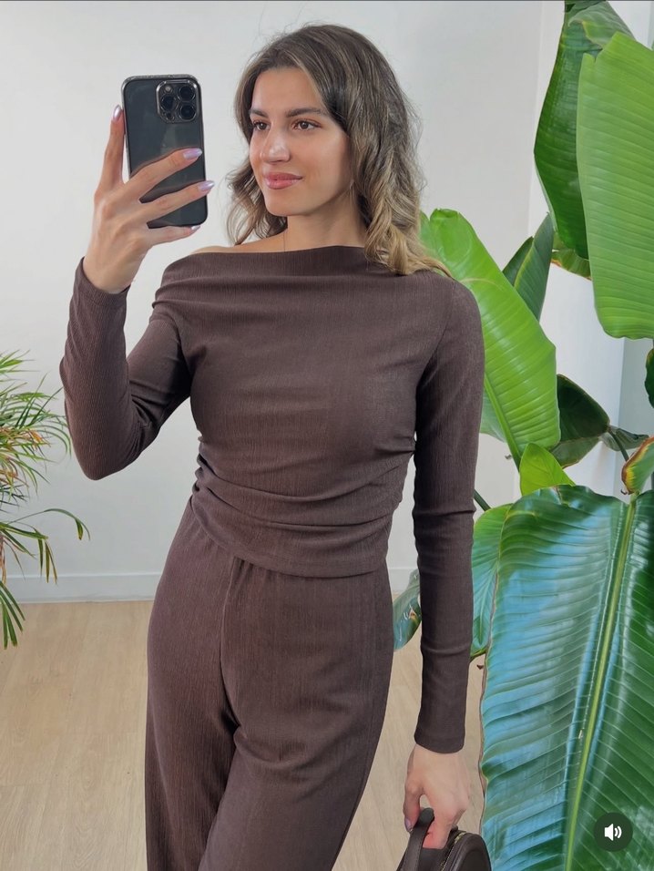 Kahverengi Elegant Takım - Görsel 3